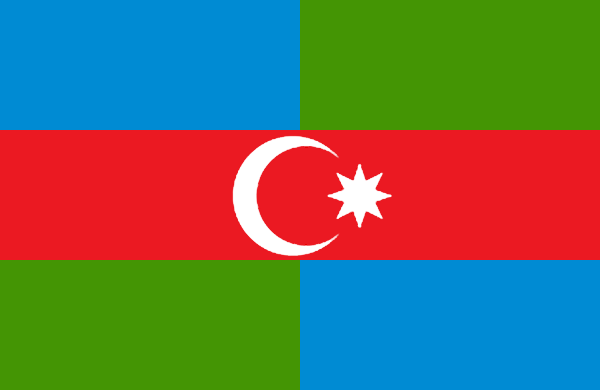 South Azerbaijan Flag - Güney Azerbaycan bayrağı - Флаг Южного Азербайджана - پرچم آذربايجان جنوبی - جنوب أذربيجان العلم